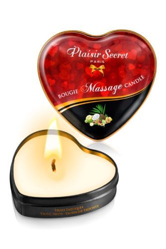 Массажная свеча с ароматом экзотических фруктов Bougie Massage Candle - 35 мл. - Plaisir Secret - купить с доставкой в Красногорске