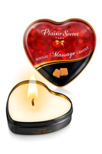 Массажная свеча с ароматом карамели Bougie Massage Candle - 35 мл. - Plaisir Secret - купить с доставкой в Красногорске