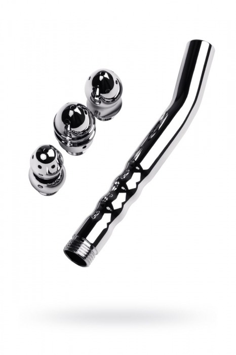 Металлический анальный душ с тремя насадками - ToyFa - купить с доставкой в Красногорске