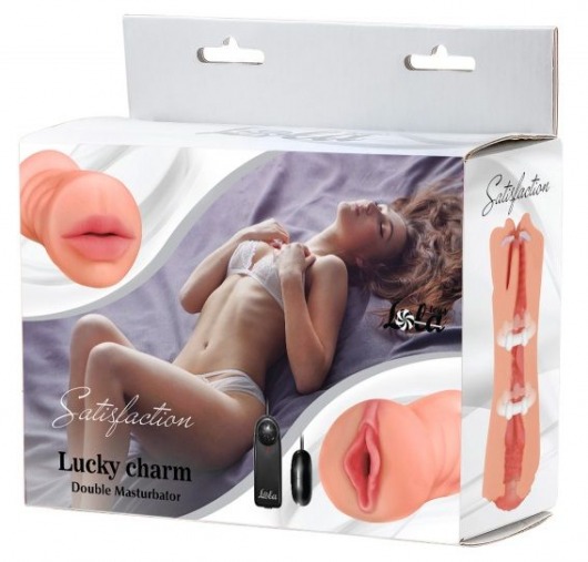 Двусторонний мастурбатор с вибропулей Satisfaction Lucky charm - Lola Games - в Красногорске купить с доставкой