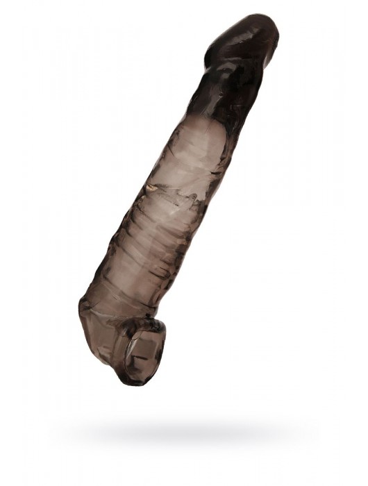 Чёрная насадка на пенис - 22,5 см. - ToyFa - в Красногорске купить с доставкой