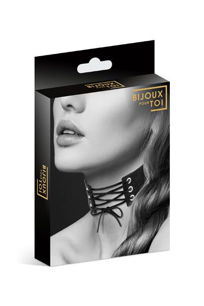 Оригинальный ошейник-чокер со шнуровкой - Bijoux Pour Toi - купить с доставкой в Красногорске