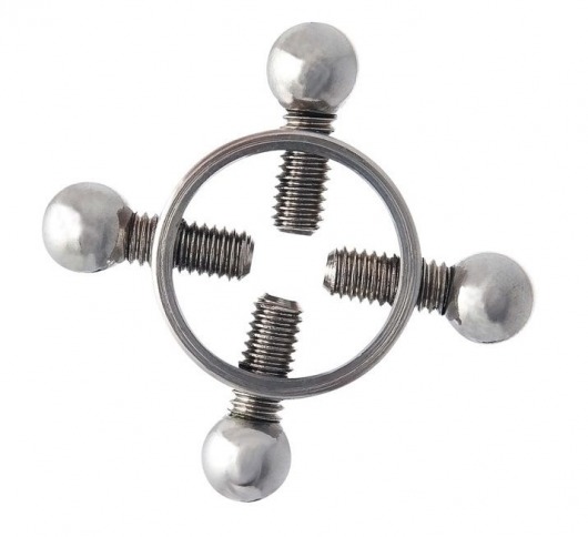 Серебристые зажимы для сосков на винтах - ToyFa - купить с доставкой в Красногорске