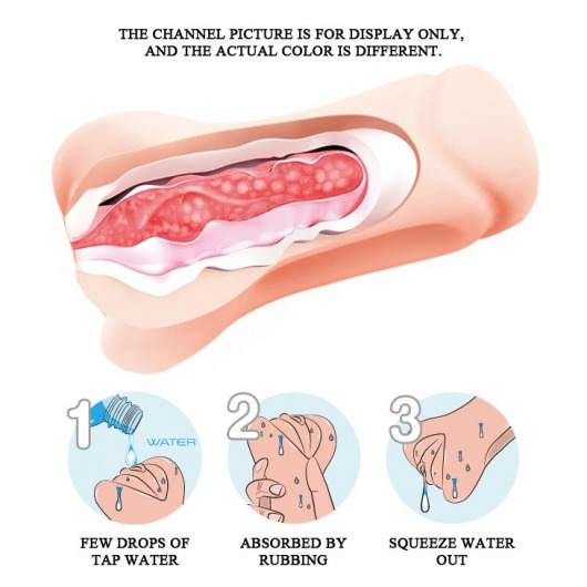 Телесный мастурбатор-вагина с эффектом смазки - Baile - в Красногорске купить с доставкой