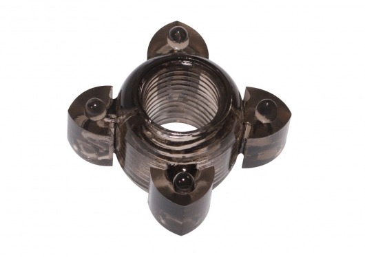 Чёрное эрекционное кольцо Rings Screw - Lola Games - в Красногорске купить с доставкой