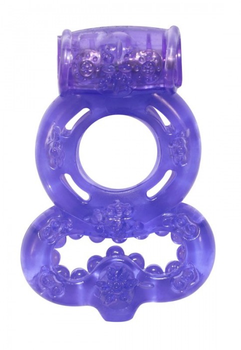 Фиолетовое эрекционное кольцо Rings Treadle с подхватом - Lola Games - в Красногорске купить с доставкой