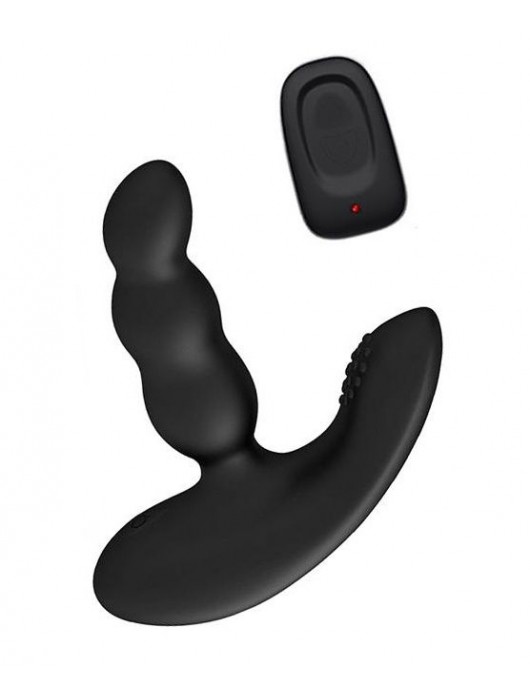 Черный силиконовый стимулятор простаты Levett Nitoc с пультом ДУ - Levett - в Красногорске купить с доставкой