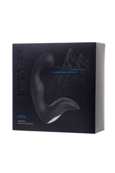 Чёрный изогнутый вибростимулятор простаты Erotist - Erotist Adult Toys - в Красногорске купить с доставкой