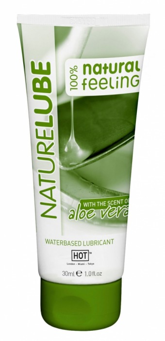 Смазка на водной основе с алоэ вера Nature Lube - 30 мл. - HOT - купить с доставкой в Красногорске