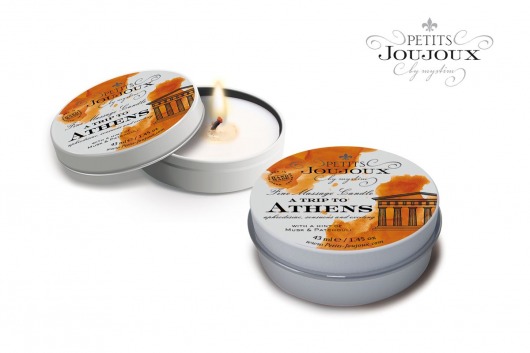 Массажная свеча Petits Joujoux Athens с ароматом муската и пачули - 33 гр. - MyStim - купить с доставкой в Красногорске
