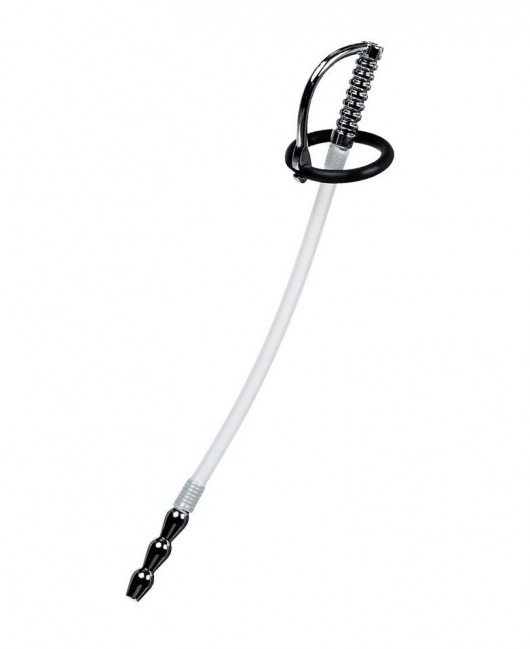 Силиконовый уретральный плаг со сменными фиксирующими кольцами Metal - ToyFa - купить с доставкой в Красногорске