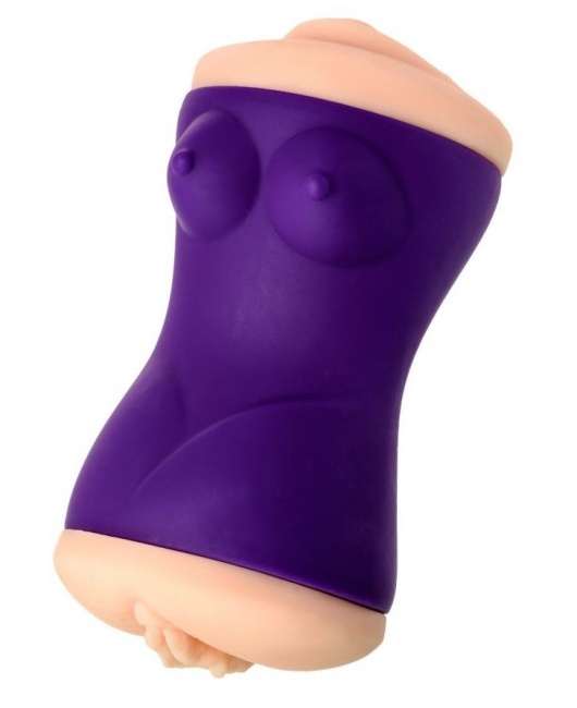 Двухсторонний мастурбатор JOS YARA в фиолетовой колбе - JOS - в Красногорске купить с доставкой