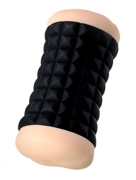 Двухсторонний мастурбатор JOS JANICE в черном цилиндре - JOS - в Красногорске купить с доставкой