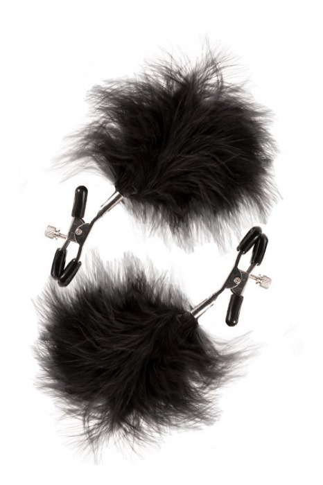 Зажимы для сосков с пухом FEATHERED NIPPLE CLAMPS - Blush Novelties - купить с доставкой в Красногорске