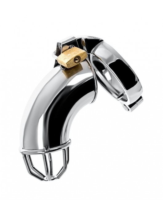 Серебристый мужской пояс верности TOYFA Metal - ToyFa - купить с доставкой в Красногорске