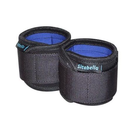 Неопреновые черно-синие наручники - Sitabella - купить с доставкой в Красногорске