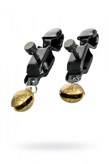 Черно-золотистые зажимы для сосков TOYFA Theatre - ToyFa - купить с доставкой в Красногорске
