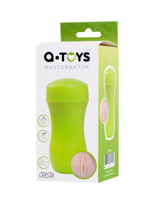 Мастурбатор-вагина A-Toys в зеленой колбе - A-toys - в Красногорске купить с доставкой