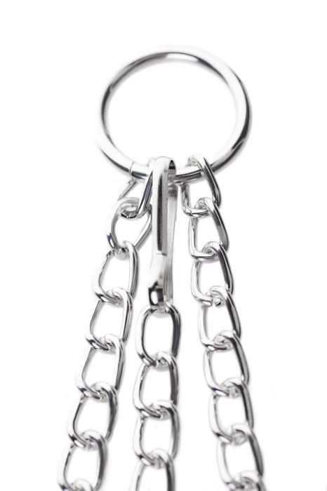 Черно-серебристые зажимы для сосков с кольцом для пениса TOYFA Metal - ToyFa - купить с доставкой в Красногорске