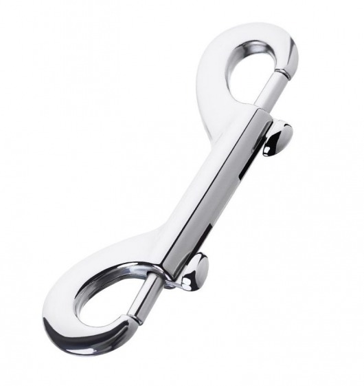 Серебристый двухсторонний карабин TOYFA Metal - ToyFa - купить с доставкой в Красногорске